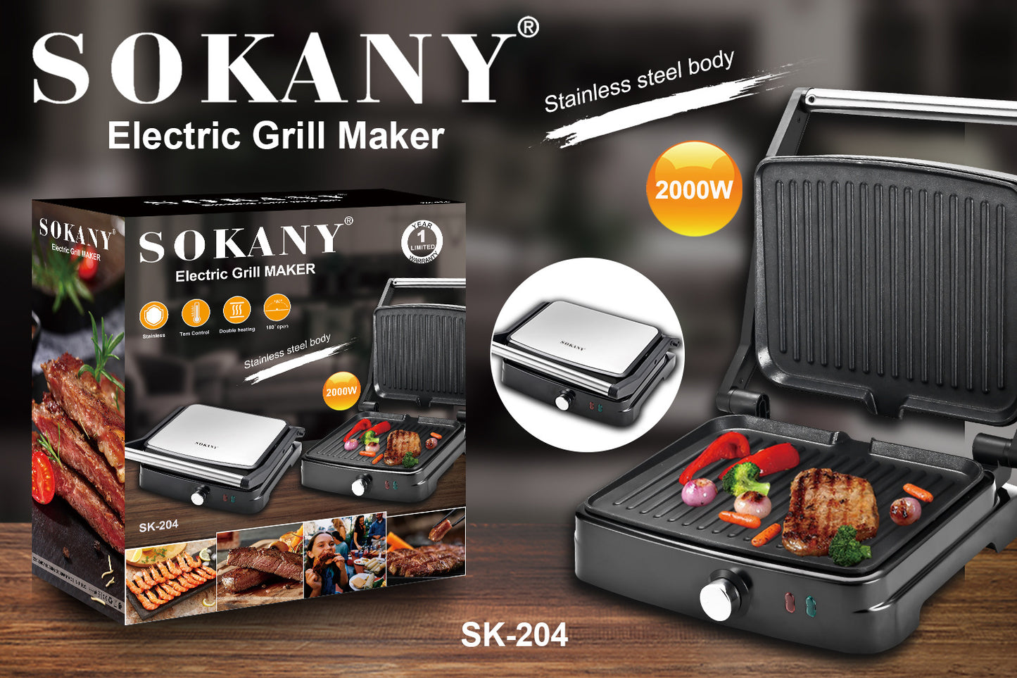 PARRILLA ELECTRICA SOKANNY