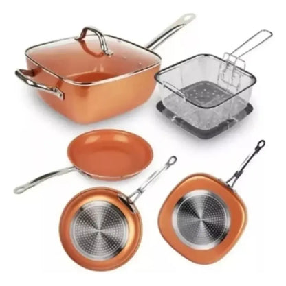 Sartenes Ollas Copper Pan x 5 piezas