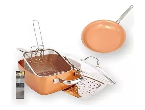Sartenes Ollas Copper Pan x 5 piezas